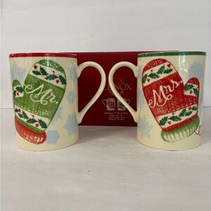 LENOX Holiday Mr. & Mrs. Mug Set NWT
